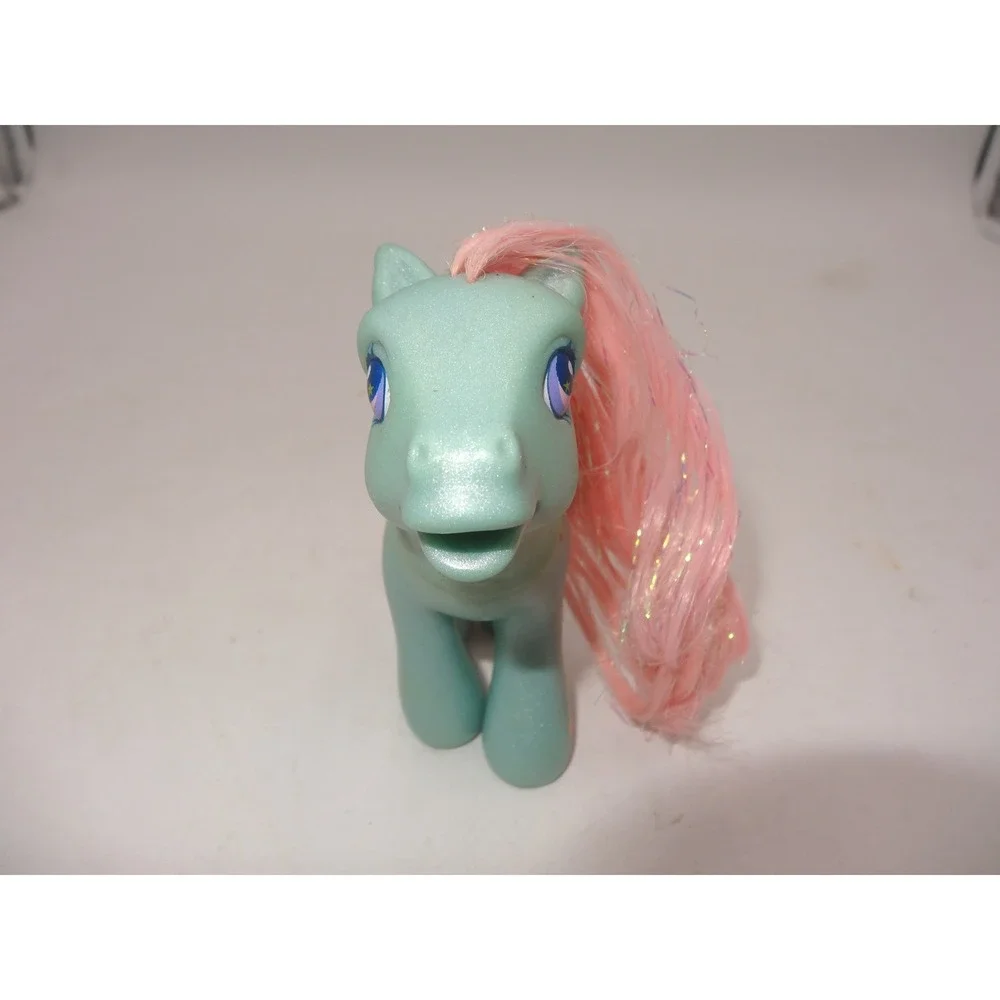 My Little Pony Piccolo Figure‎ With Glitter Hair Teal Pink Hasbro VTG 2002 G3